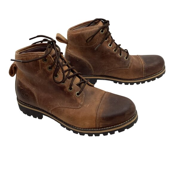 Timberland Earthkeepers Captoe Leather Boots Anti Fatigue Mens 8.5 Brown main image 7